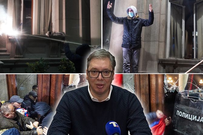 Aleksandar Vučić Protest Srbija protiv nasilja SNP Skupština