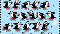 Pronađite tačnu kopiju u ogledalu za svaki red pingvina: Možete li da ih uočite za manje od 45 sekundi?
