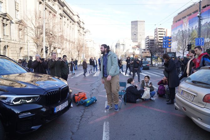 Studenti, Beograd, blokada