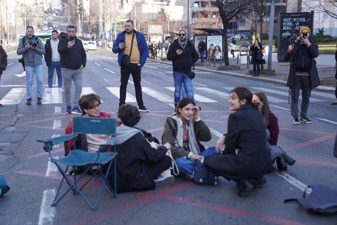 Studenti, Beograd, blokada