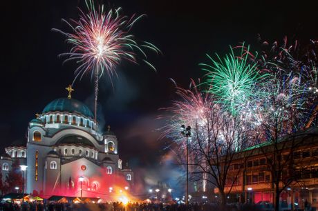 Nova godina, vatromet, Hram Svetog Save, Beograd, slavlje