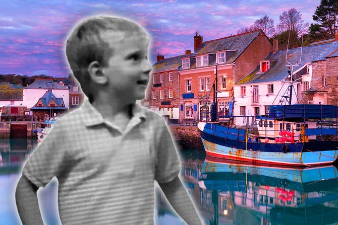 Dečak Bendžamin Kulis Benjamin Cullis Engleska Padstou luka Padstow harbour