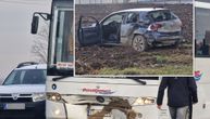 Haos kod Begeča: Sudar autobusa i automobila, ima povređenih (FOTO SA LICA MESTA)