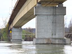 Most 25. maj, Most Ilok na Dunavu kod Bačke Palanke, brod udario u most