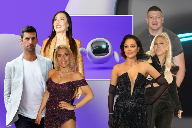 Sloba Radanović, Jovana Jeremić, Ceca Ražnatović, Jelena Karleuša, Aleksandra Prijović i Novak Đoković, robot