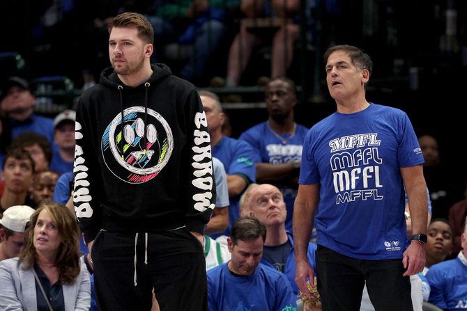 Mark Kjuban i Luka Dončić Mark Kjuban i Luka Dončić