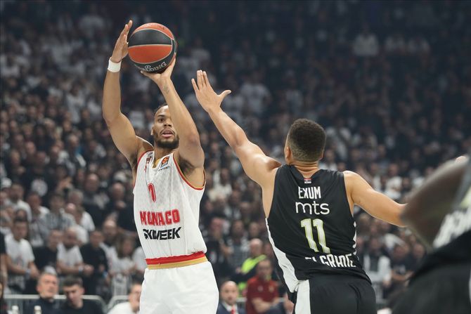 Eli Okobo i Dante Eksum, KK Monako - KK Partizan