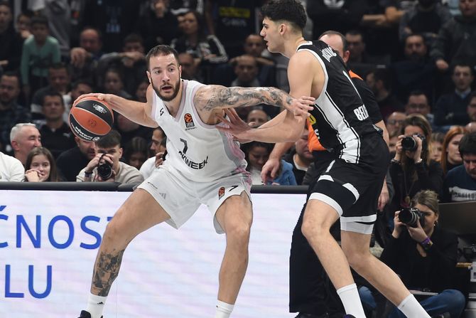 Žofri Lovernj i Tristan Vukčević, KK Asvel - KK Partizan