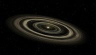 Tri gvozdena prstena u disku koji formira planete