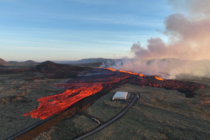 Island lava vulkan