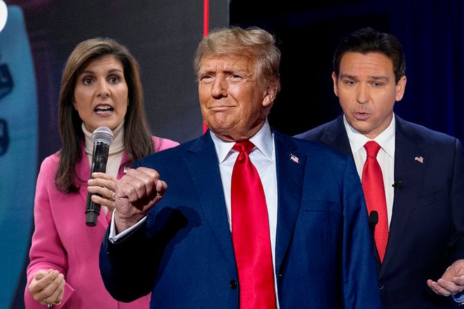 Donald Tramp, Ron Desantis i Niki Hejli