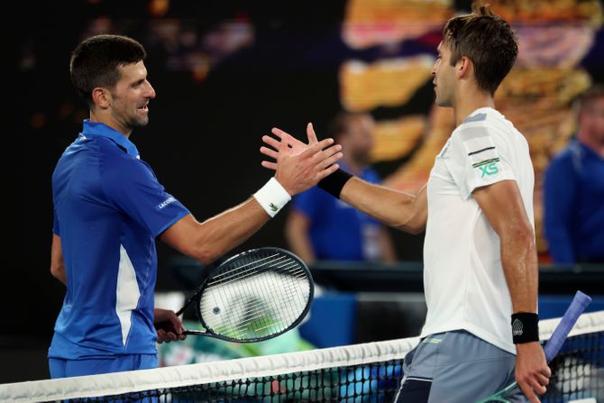 Novak Đoković i Tomas Martin Ečeveri Novak Đoković i Tomas Martin Ečeveri