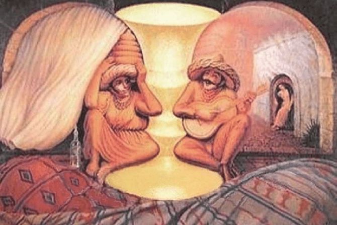 Old Couple or Musician