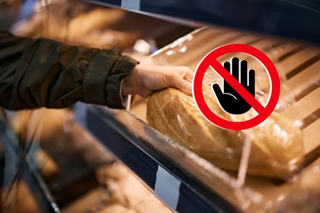 Hleb, zabrana diranja rukama