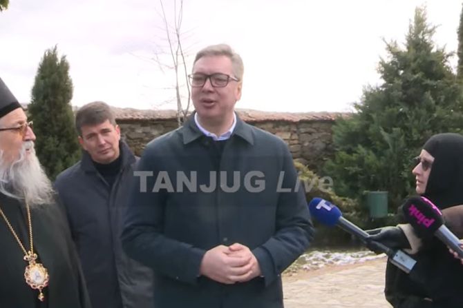 Aleksandar Vučić, manastir Lepčince, Vranje