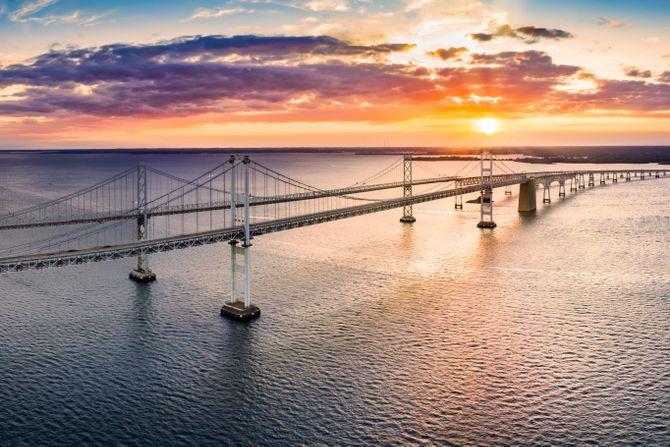 Chesapeake Bay bridge Most Česapik Bej