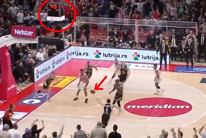 Završnica meča KK Crvena zvezda - KK Partizan Završnica meča KK Crvena zvezda - KK Partizan