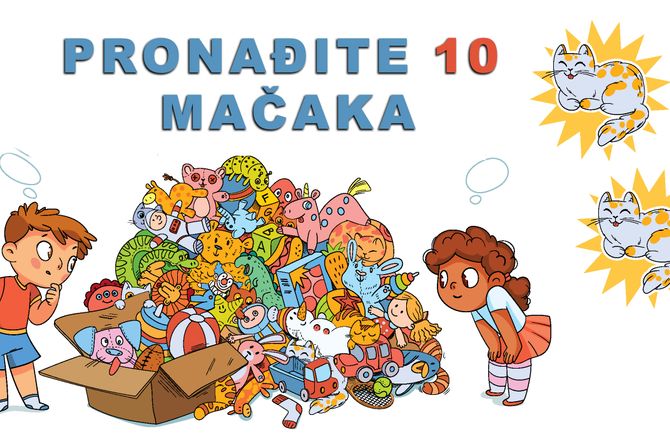 Pronađite 10 mačaka Mozgalica Test