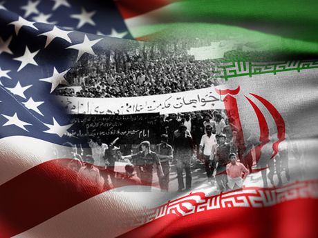 Amerika Iran zastave revolucija Teheran 1979