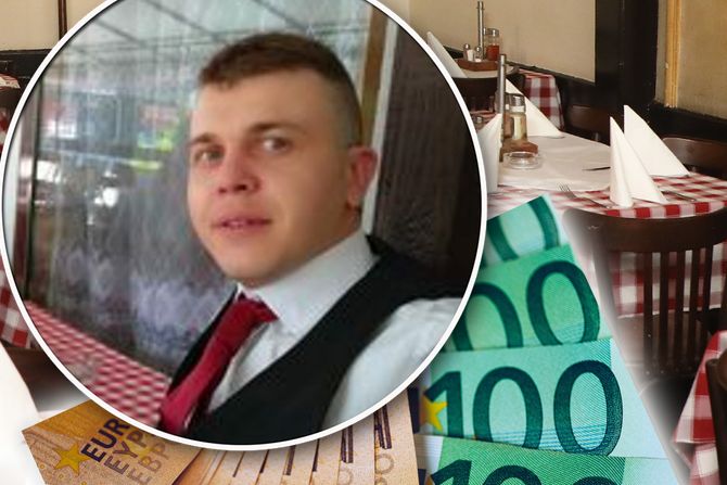 Konobar Milan Đorđević Bujanovac kafana poštenje novac evro Konobar Milan Đorđević Bujanovac kafana poštenje novac evro
