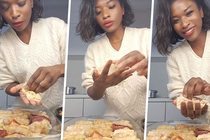 Afrikanka pravi sarmu Afrikanka pravi sarmu