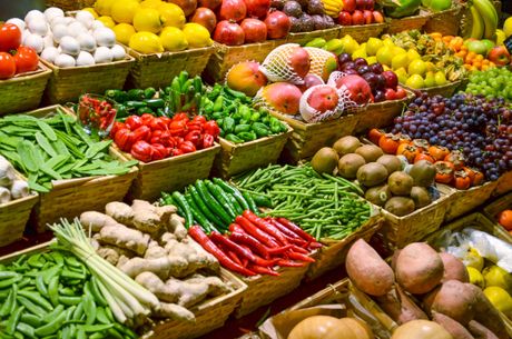 pijaca, market, povrće, voće