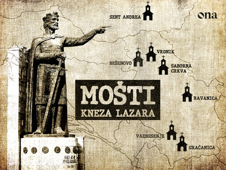 Mošti kneza Lazara, mapa