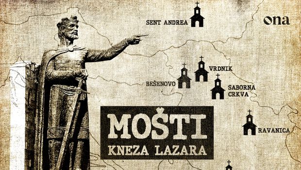 Mošti kneza Lazara, mapa