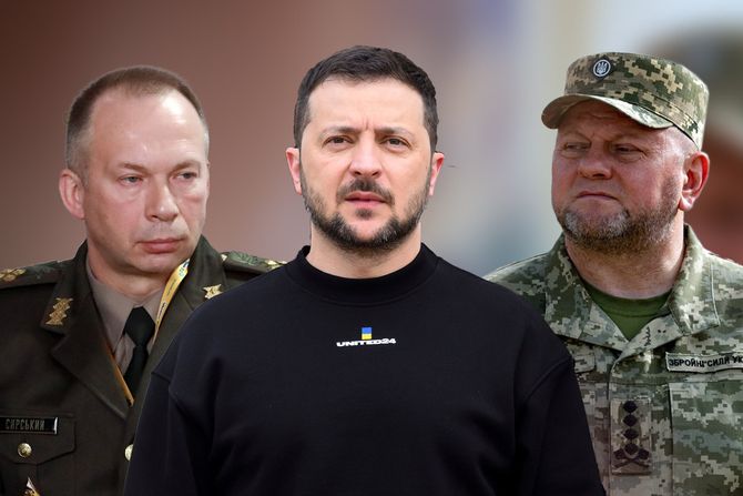 Zelenski, Valerij Zalužni, Aleksandar Sirski