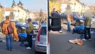 Stravičan prizor u Ljube Vučkovića: Oboren motociklista, po putu rasuti delovi vozila
