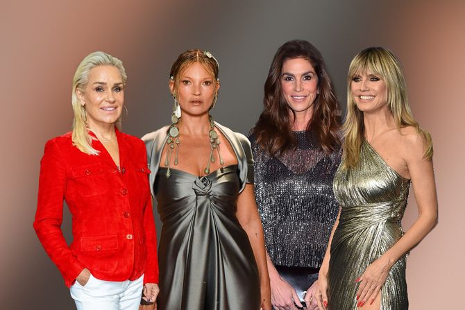 Sindi Kraford, Kejt Mos, Jolande Hadid i Hajdi Klum, Cindy Crawford, Heidi Klum