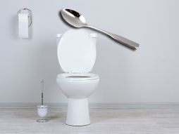 WC šolja, kupatilo, kašika