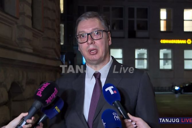 Vucic Minhen - Izjava za medije predsednika Srbije