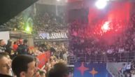 Grobari i Delije napravili šou u Nišu: Ore se navijačke pesme, gore baklje i luda atmosfera
