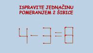 Možete li da ispravite ovu jednačinu pomeranjem 2 šibice?