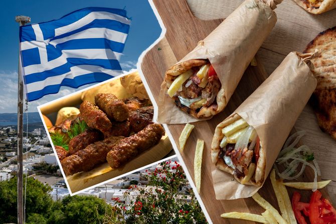 Grčka giros ćevapi Grčka giros ćevapi
