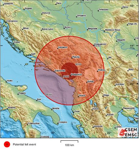 Nikšić, zemljotres, Crna Gora