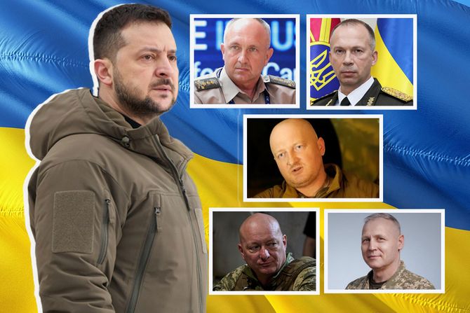 Volodimir Zelenski, Oleksandr Pavliuk, Oleksandr Syrsky, Ihor Skybyuk, Yurii Sodol, Ihor Plahuta Volodimir Zelenski, Oleksandr Pavliuk, Oleksandr Syrsky, Ihor Skybyuk, Yurii Sodol, Ihor Plahuta