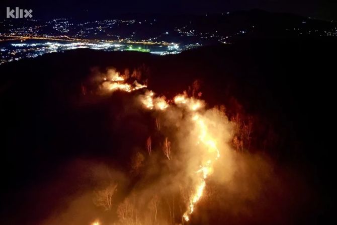 Požar, Sarajevo, brdo Žuč iznad Sarajeva