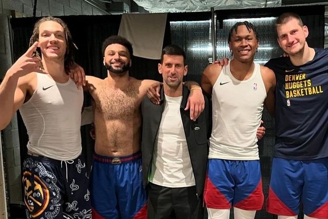 Nikola Jokić Novak Đoković i ostali košarkaši Nikola Jokić Novak Đoković i ostali košarkaši