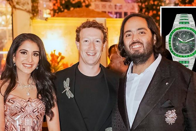 Mark Zuckerberg Anant Ambani sat Mark Zuckerberg Anant Ambani sat