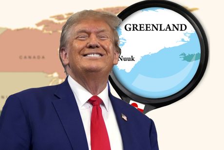 Donald Tramp i  Grenland mapa Greenland