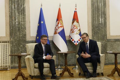 Aleksanar  Vučić i Miroslav Lajčák