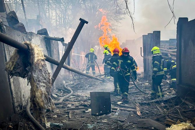 Posledice ruskog raketnog napada na Odesu