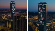 "Procvetala" Kula Beograd: Cvetna simfonija na najvišoj zgradi u Srbiji