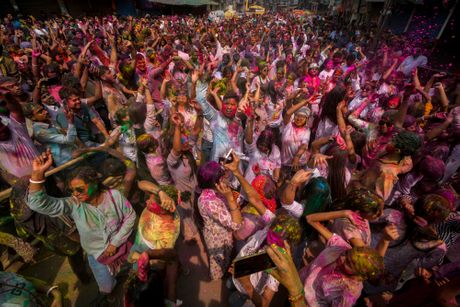 Indija Holi festival boja