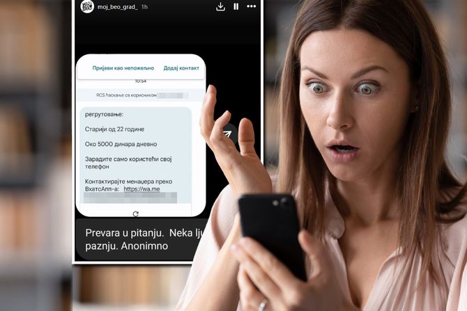 Posao, prevara, Žena mobilni telefon