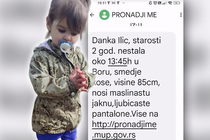 Nestala devojčica Danka Ilić Amber alert