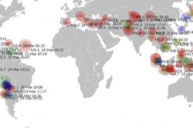Zemljotresi u svetu, 25. mart