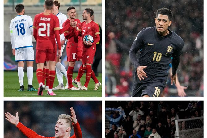 Fudbalske reprezentacije Srbije, Engleske, Danske i Slovenije Fudbalske reprezentacije Srbije, Engleske, Danske i Slovenije